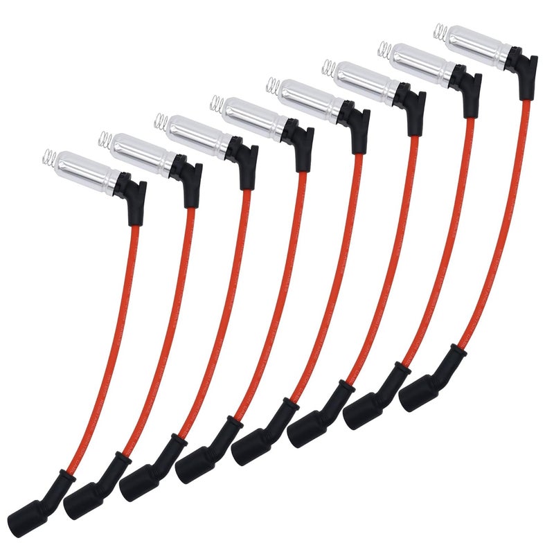 OXCANO 48322R High Performance Spark Plug Ignition Wire Compatible with Cadillac Escalade Chevrolet Avalanche 1500 Silverado 1500 2500 3500 GMC Sierra 1500 2500 3500 Yukon Yukon XL 1500 2500 Hummer H2 - Image 1